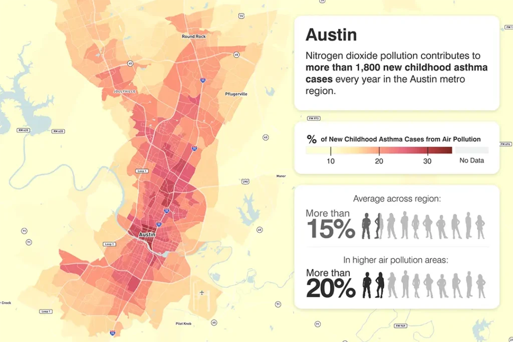 Austin air pollution heatmap