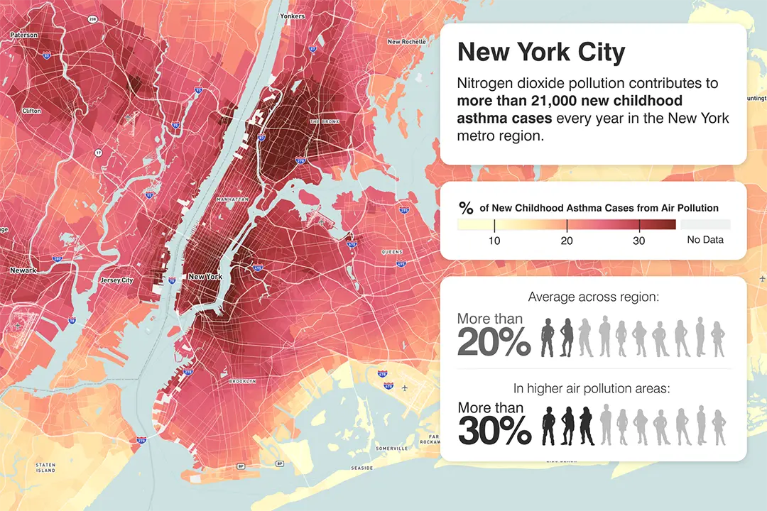 New York City air pollution heatmap