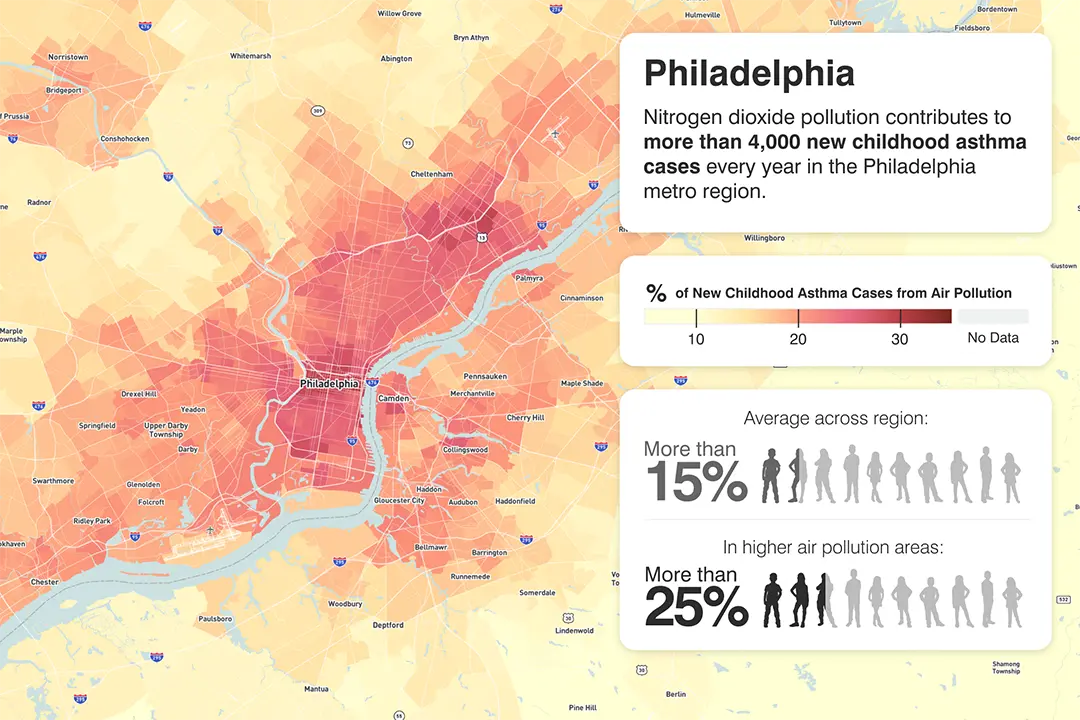 Philadelphia air pollution heatmap